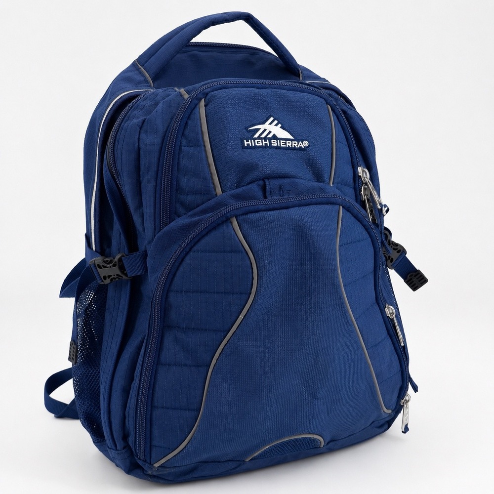 High Sierra Blue Laptop Backpack Multi Compartment Travel Work Commuter Campis